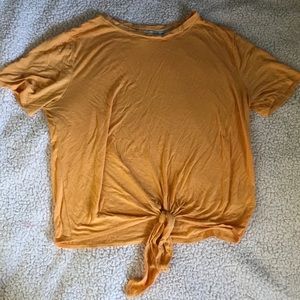 Orange Tied Crop Top